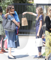 Jennifer Garner Carries Sleepy Son Samuel At Sunday Services