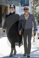 Kat Von D and husband Rafael Reyes look happy and in love as they leave a lunch date hand-in-hand in Los Angeles.
