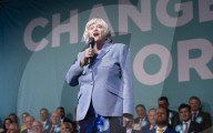 Brexit Party event, final rally ahead of the  European elections at Olympia, London.