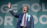 Brexit Party event, final rally ahead of the  European elections at Olympia, London.