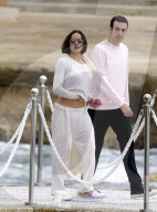 Michelle Rodriguez and Mohammed Al Turki seen leaving the Hotel du Cap
