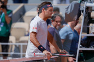 NEWS - Tennis: Roger Federer beim Training in Roland Garros