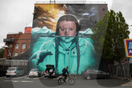FEATURE - Auf die Wand gemalt: Ein Greta Thunberg Mural im englischen Bristol