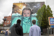 FEATURE - Auf die Wand gemalt: Ein Greta Thunberg Mural im englischen Bristol