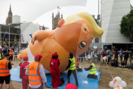 NEWS - Grossdemonstrationen während Donald Trumps Besuch in London