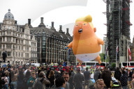 NEWS - Grossdemonstrationen während Donald Trumps Besuch in London