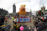 NEWS - Grossdemonstrationen während Donald Trumps Besuch in London
