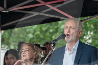 Thousands of people attend a march and rally in Central London against the state visit by President Donald Trump. 4-6-19