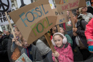 Thousands of people attend a march and rally in Central London against the state visit by President Donald Trump. 4-6-19