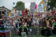 Thousands of people attend a march and rally in Central London against the state visit by President Donald Trump. 4-6-19