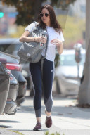 Aubrey Plaza is seen arriving at her gym in Los Angeles.