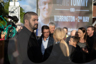 Tommy Robinson election rally Warrington