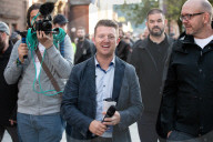 Tommy Robinson election rally Warrington