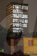 Grenfell Tower projected message
