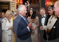 PEOPLE - Prinz Charles und Camilla hinter Masken am Elephant Family Animal Ball