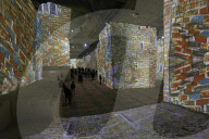 FEATURE - Projektionen von Kunstwerken Vincent van Goghs im Kulturzentrum eines ehemaligen Steinbruchs  in Les Bau-de-Provence