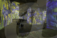 FEATURE - Projektionen von Kunstwerken Vincent van Goghs im Kulturzentrum eines ehemaligen Steinbruchs  in Les Bau-de-Provence