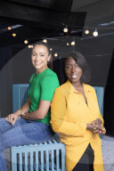 Dame Jessica Ennis-Hill and Jeanette Kwakye