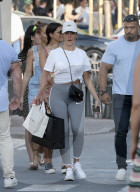 Georgina Rodriguez and Cristiano Jr seen enjoying a luxury shopping day in Saint Tropez