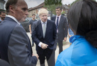 Boris Johnson campaigns in south west London