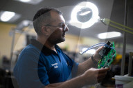 'Things are changing so fast': the benefits and dangers of robots in the UK workplace.  Siemens’ Congleton factory in Cheshire.