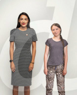 Alexandria Ocasio-Cortez and Greta Thunberg
