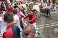 FEATURE - Stiertreiben in Pamplona