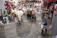 FEATURE - Stiertreiben in Pamplona