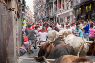 FEATURE - Stiertreiben in Pamplona