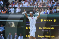 SPORT - Wimbledon: Federer gewinnt Viertelfinal gegen Nishikori