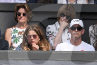 SPORT - Wimbledon: Mirka Federer angespannt am Viertelfinal Federer vs Nishikori
