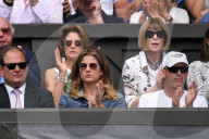 SPORT - Wimbledon: Mirka Federer angespannt am Viertelfinal Federer vs Nishikori