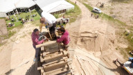 FEATURE - 17 Meter hoch: Die weltgrösste Sandburg in Binz auf Rügen