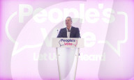Gavin Esler at  a People's Vote rally
