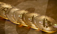 Bitcoin virtual currency illustration.
A visual representation of the digital cryptocurrency Bitcoin. London, Great Britain 
18th July 2019.