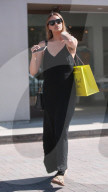 Supermodel and mom-of-two April Love Geary, 24, enjoys some retail therapy at Planet Blue in Malibu as she stays cool in the LA heatwave. 
