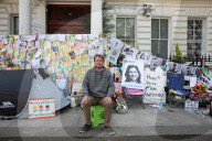 Richard Ratcliffe on hunger strike outside the Iranian embassy in London.