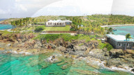 Aerial images are taken from above stunning Little St James Island in the U.S. Virgin Islands, which is privately owned by registered sex offender, Jeffrey Epstein. 
