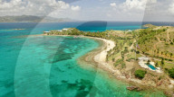 Aerial images are taken from above stunning Little St James Island in the U.S. Virgin Islands, which is privately owned by registered sex offender, Jeffrey Epstein. 
