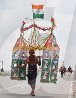 Annual Kanwar Yatra, Ghaziabad, India - 29 Jul 2019