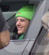 PREMIUM EXCLUSIVE Justin Bieber Sports Bright Green Supreme Beanie While Cruising In His Lambo