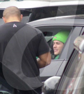 PREMIUM EXCLUSIVE Justin Bieber Sports Bright Green Supreme Beanie While Cruising In His Lambo