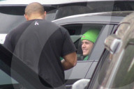 PREMIUM EXCLUSIVE Justin Bieber Sports Bright Green Supreme Beanie While Cruising In His Lambo