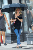 Exclusive-Nicky Hilton Rothschild Braves the Rain in Noho