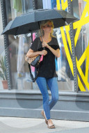 Exclusive-Nicky Hilton Rothschild Braves the Rain in Noho