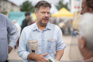 NEWS - Deutschland: Robert Habeck auf Wahlkampftour im Havelland
