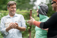 NEWS - Deutschland: Robert Habeck auf Wahlkampftour im Havelland