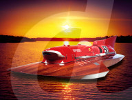 FEATURE - Einzigartiges Ferrari-Rennboot, das einen Geschwindigkeits-Weltrekord aufstellte, ist zu verkaufen.