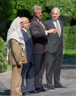 Yassir Arafat, Benyamin Netanyahu and King Hussein visit the White House, Washington DC, USA - 01 Oct 1996