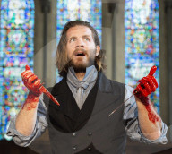 Macbeth by William Shakespeare.Produced by Antic Disposition at Temple Church, London.